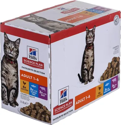 Produktbild von HILL'S Feline Adult Multipack Classic - saszetka 12x85g