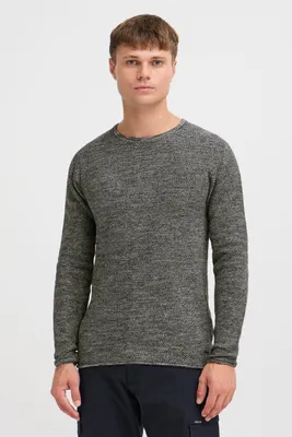 Produktbild von INDICODE IDJadas Herren Strickpullover Feinstrick Pullover mit Rundhals-Ausschnitt Label-Details Baumwollmischung Regular fit