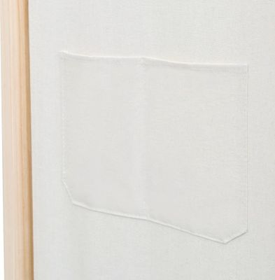 vidaXL 6-częściowy rozdzielacz do pokoju kremowo-biały 240 x 170 x 4 cm tkanina