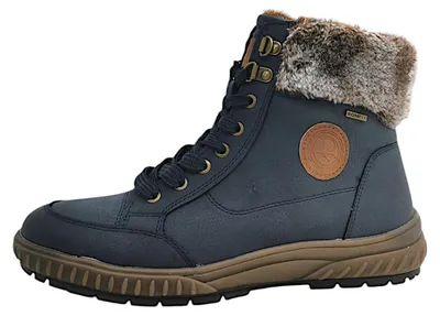 Image de Chaussures de randonnée Romika pour femmes, bottines à lacets, couleur bleue, style décontracté