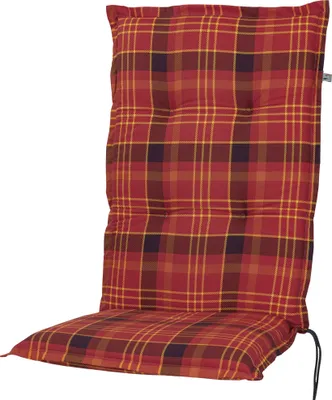 Produktbild von Auflage Hochlehner Milano 2393 rot-gelb kariert 120x49x6 cm KETTtex