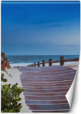 Produktbild von Vlies fototapete Straße zum Strand 100x140 cm Feeby Blau inkl. Kleber einfache Montage