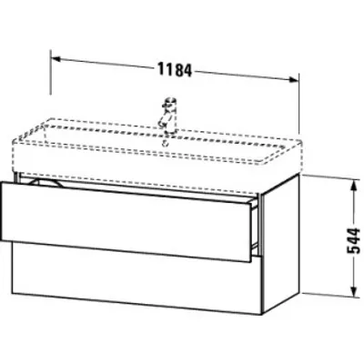 Produktbild von DURAVIT LC627908686 WTU L-Cube 544x1184x459mm 2