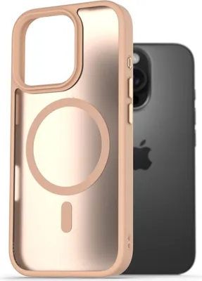 Produktbild von AlzaGuard Matte Hülle, kompatibel mit Magsafe für iPhone 16 Pro, sandgelb