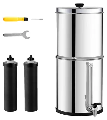 Image de Système de filtration d'eau, en acier inoxydable, grande capacité, 2,25 gallons