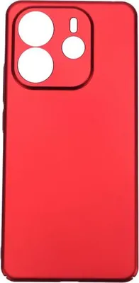 A red phone case with cutouts for the camera.