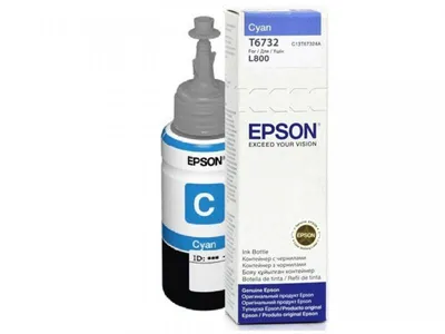 Produktbild von Epson T6732 - 70 ml - Cyan - original - Nachfülltinte - für Epson L1800, L800, L805, L810, L850