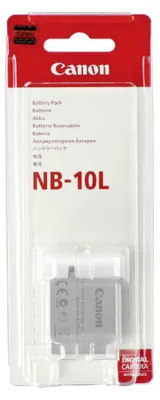 Obrázok produktu pre Canon Battery Pack NB-10L - batéria - Li-Ion - 920 mAh - pre PowerShot G1 X, G15, G3 X, SX40 HS, SX50 HS, SX60 HS