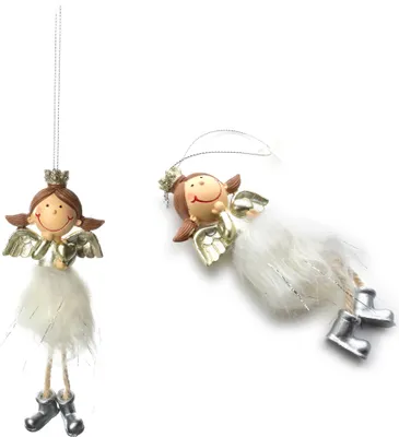Produktbild von Lila Weihnachtshänger mit Santa-Motiv, 18x7 cm aus Polirezin