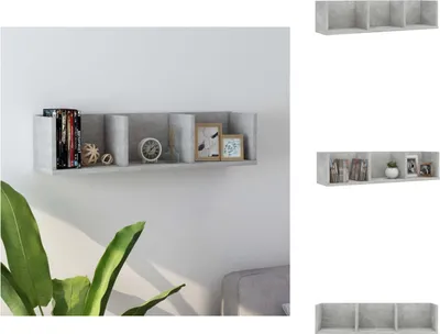 Productafbeelding van vidaXL Wandplank, betonkleur, 75x18x18 cm, houtvezel - Wandplanken