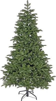 Produktbild von CLGarden Jorna Künstlicher Weihnachtsbaum 180 cm schmale Kunsttanne Nordmanntanne naturgetreu, PE PVC Mix mit Klappsystem, Metallständer, Christbaum grün