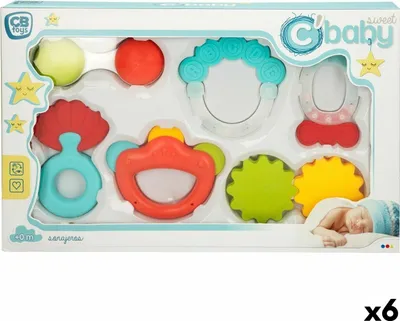 Obrázek produktu pro Sada chrastítek Colorbaby 6 kusů 12,5 x 1,5 x 6,5 cm (6 kusů)