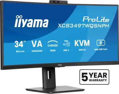 Produktbild von iiyama ProLite XCB3497WQSNPH-B1 Computerbildschirm 86,4 cm (34") 3440 x 1440 Pixel UltraWide Quad HD LED Schwarz