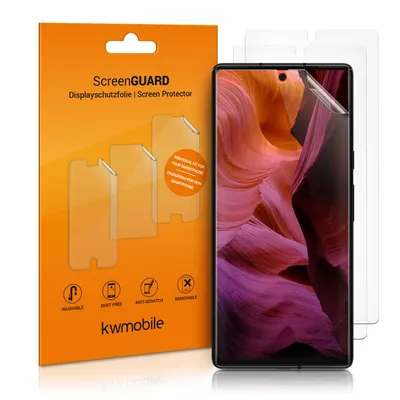 Produktbild von kwmobile 3x Displayschutzfolie kompatibel mit Google Pixel 6 Folie - klare Schutzfolien Set in transparent