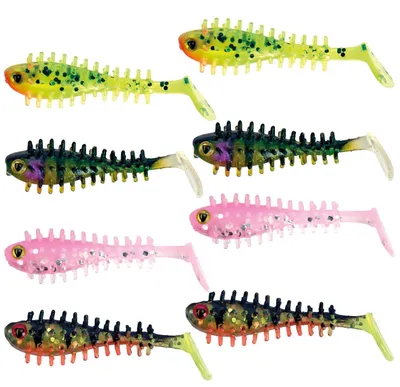 Produktbild von Fox Rage UV Micro Spikey Shad 4cm - 8 Gummifische