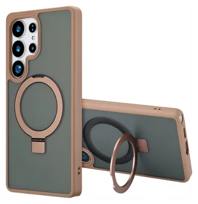 Obrázek produktu pro Accezz Ring Stand zadní kryt s MagSafe Samsung Galaxy S25 Ultra – hnědý