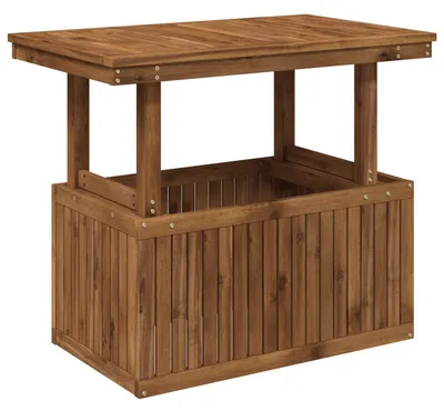 Produktbild von vidaXL Gartenkaffee Tisch aus massivem Akazienholz höhenverstellbar