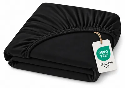 Produktbild von Topper Jersey Spannbettlaken 140x200 - 160x200 cm Schwarz