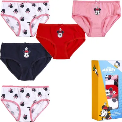 Obrázok produktu pre Balenie nohavíc pre dievčatá Minnie Mouse 5 kusov Farebné - 6-8 rokov
