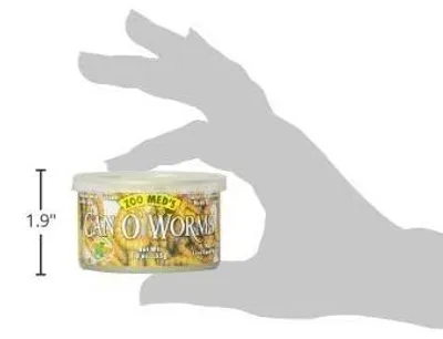 Produktbild von Zoo Med Can O' Worms 35g, 1er Pack Mehlwürmer für Reptilien, Amphibien und Vögel