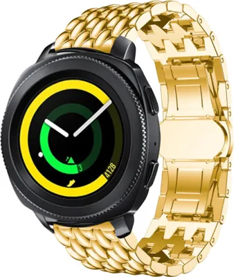 Produktbild von Strap-it Samsung Gear Sport Drachenarmband (Gold)
