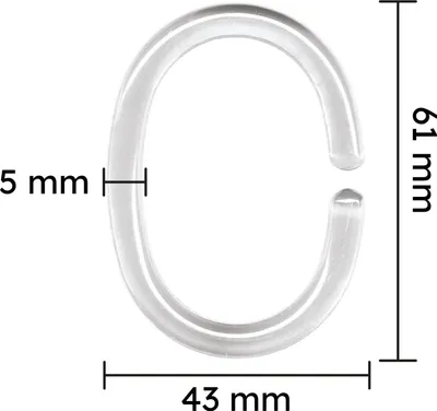 Produktbild von Kleine Wolke Duschvorhang-Ringe Glasklar Set 12-teilig