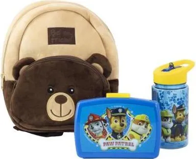 Produktbild von Plüschrucksack Milly Bear Boy mit Brotdose und Trinkflasche