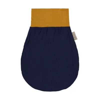Produktbild von KraftKids Strampelsack Herbst Winter Musselin dunkelblau 60 cm lang (6-12 Monate)