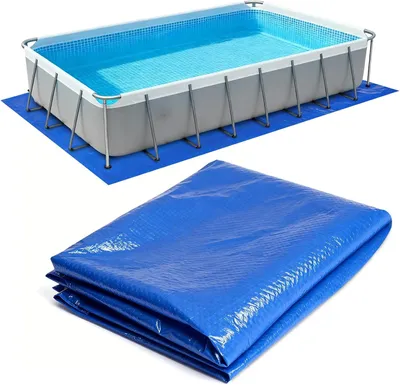 Zdjęcie produktu dla Mata pod basen 300 x 210 cm, do ogrodu, polietylen, prostokątne baseny