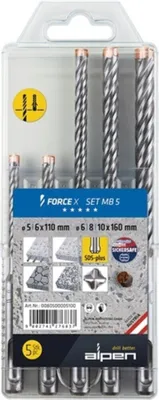 Productafbeelding van Alpen Schroefset SDS+ FORCE X MB 5 (805+815)