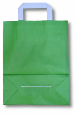 Produktbild von 250x Papiertragetaschen aus Kraftpapier 320+120x400mm grün