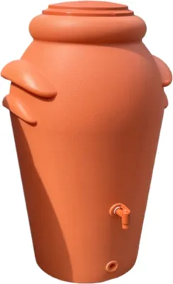 Produktbild von Regenwassertonne Regentonne Regenbehälter Regentank Regenfass terracotta 200 Liter mit Wasserhahn