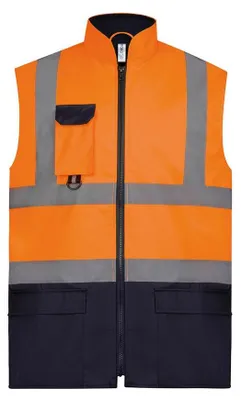 Immagine prodotto di Yoko - Gilet per uomo/donna unisex, alta visibilità LT6212 (L) (arancione/blu navy)