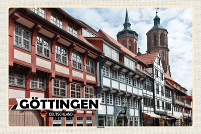Image de vianmo Panneau en bois 20x30 cm Göttingen Altstadt Architektur