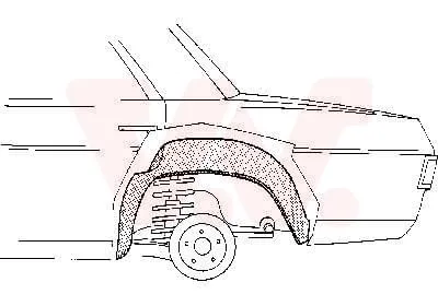 Produktbild von VAN WEZEL Radhaus 3003.47 Hinten Links passend für MERCEDES-BENZ /8 (W115) Limousine