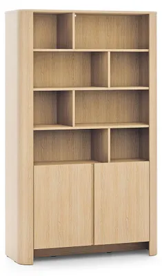 Productafbeelding van Kledingkast Bari, hoge kast, 103x39x170 cm, kleur naar keuze, 2 deuren, eikenhout Vicenza