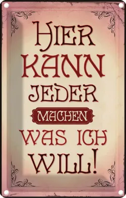 Produktbild von vianmo Blechschild 18x12 cm kann jeder machen was will Dekoration Spruch Zitat