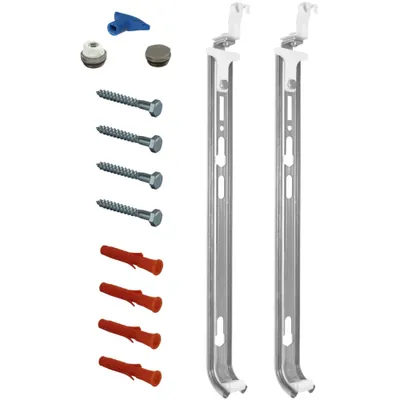 Produktbild von Jabema 2x Schnellmontagekonsolen mit Stopfenset, Heizkörper Befestigung Halterung, 300 mm