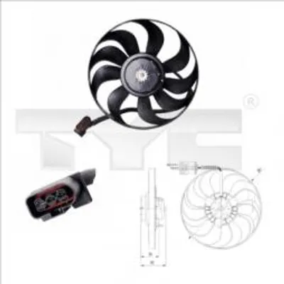 Produktbild von TYC Lüfter, Motorkühlung  837-0022