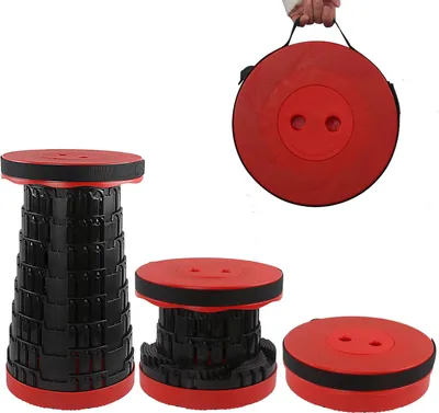 Produktbild von Klappstuhl, belastbar bis 215 kg, 7 Höhen, rot, für Camping