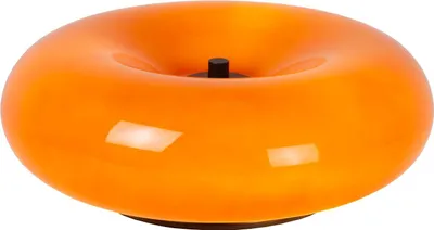 Produktbild von Tischleuchte Metall Glas rund D: 295 cm 10.6 cm Schwarz Orange G9 3-flammig Retro Design
