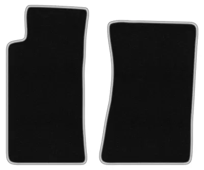 Image de Tapis de sol en moquette pour Mazda MX-5 II NB 1998-2005 (cabriolet) – jeu 4 pièces, noir/argent, sur mesure – Wielganizator CARLUX