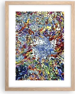 Produktbild von Gerahmtes Poster - Rahmen in heller Eiche - Abstraktion modern - 30x40 cm - Wand Bild - Wanddeko - Wandbilder - Wandposter - Bilderrahmen - Bilder - Kunstdruck - Wandbild - P2NPA30x40-4045