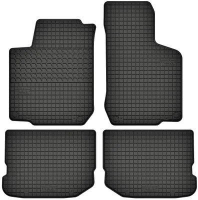 Produktbild von Gummimatten passend für  VW Golf IV (1997-2006) Gummi Fußmatten Satz Schwarz + Stopper