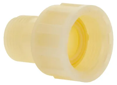 Produktbild von tecuro Verschraubung mit 1/2 Zoll Außengewinde x 3/4 Zoll Überwurfmutter, PA (nylon 66), natur