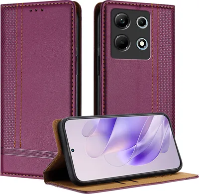 Produktbild von Handyhülle für Infinix Note 30 5G/4G Leder Flip Klappbare Schutzhülle mit Standfunktion Lila