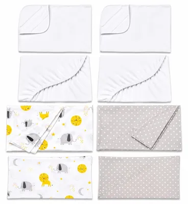 Obrázek produktu pro Elzusha – Sada 8 kusů prostěradel na postýlky Next2Me, rozměry 50 x 83 cm