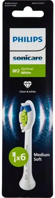 Produktbild von Philips Optimal White HX6066/87 Bürstenköpfe (6er-Pack), 6 Stück(e), Weiß, 3 Monat( e), Medium, 62000 Bewegungen pro Minute, Philips