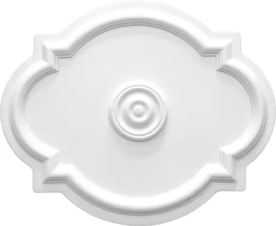 Produktbild von MARBET DESIGN Stuckrosette R-10, 515x420mm - Deckenrosette weiß, aus EPS Styropor, Zierelement, Stuck, Wanddeko Wohnzimmer Lampe Polystyrol Oval