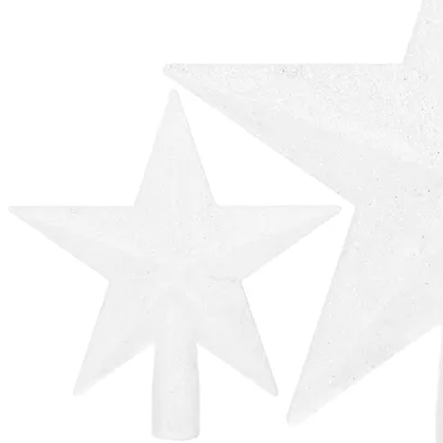 Productafbeelding van Kerstboom Piek | Ster | 19 cm | Glitter | Zilver